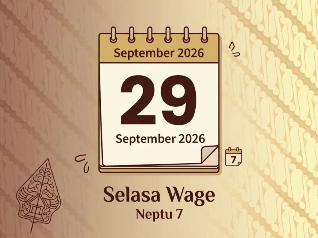 29 September 2026 Weton Apa dalam Kalender Jawa? Ini Hari Pasaran dan Penjelasan Neptunya
