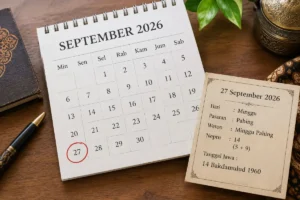 27 September 2026 Weton Apa Menurut Kalender Jawa? Cek Hari, Pasaran, Neptu, dan Wataknya